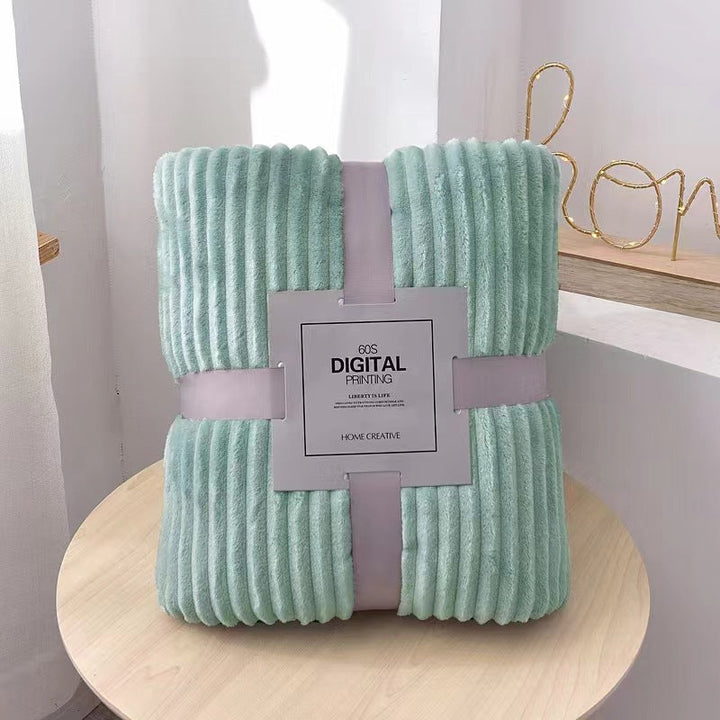 Fleece Kuscheldecke mit Ripp-Design