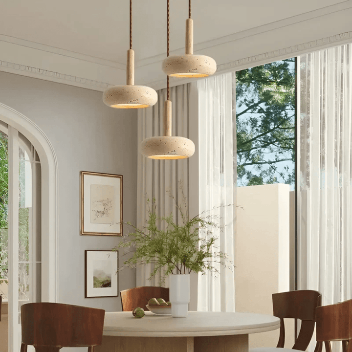 Japanese ceiling lamp – retro style, LED &amp; height adjustable