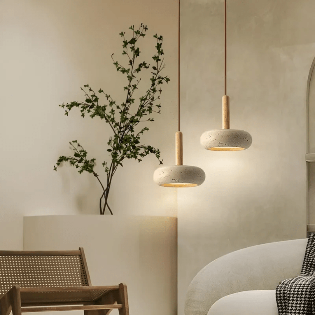 Japanese ceiling lamp – retro style, LED &amp; height adjustable