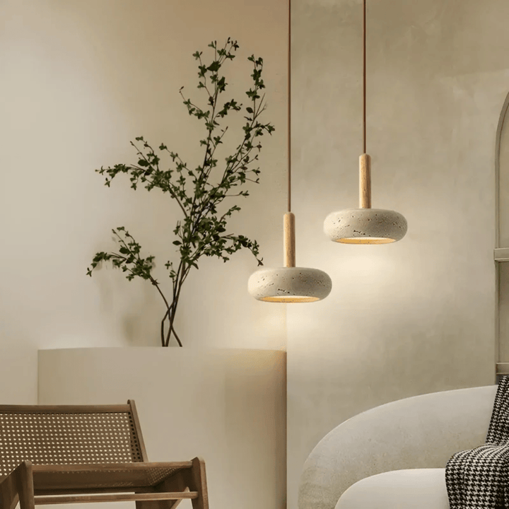 Japanese ceiling lamp – retro style, LED &amp; height adjustable