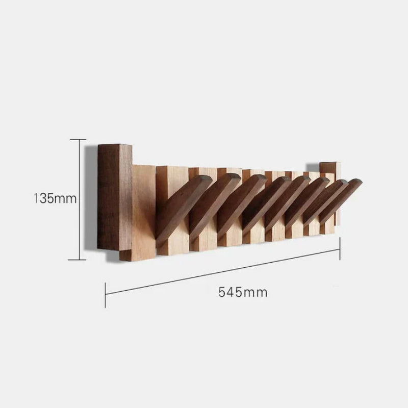 Wooden wall hook - Stylish piano-style coat hook for hallway, office and bedroom