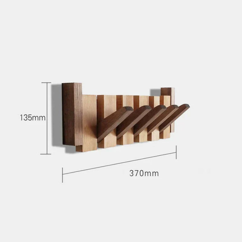 Wooden wall hook - Stylish piano-style coat hook for hallway, office and bedroom