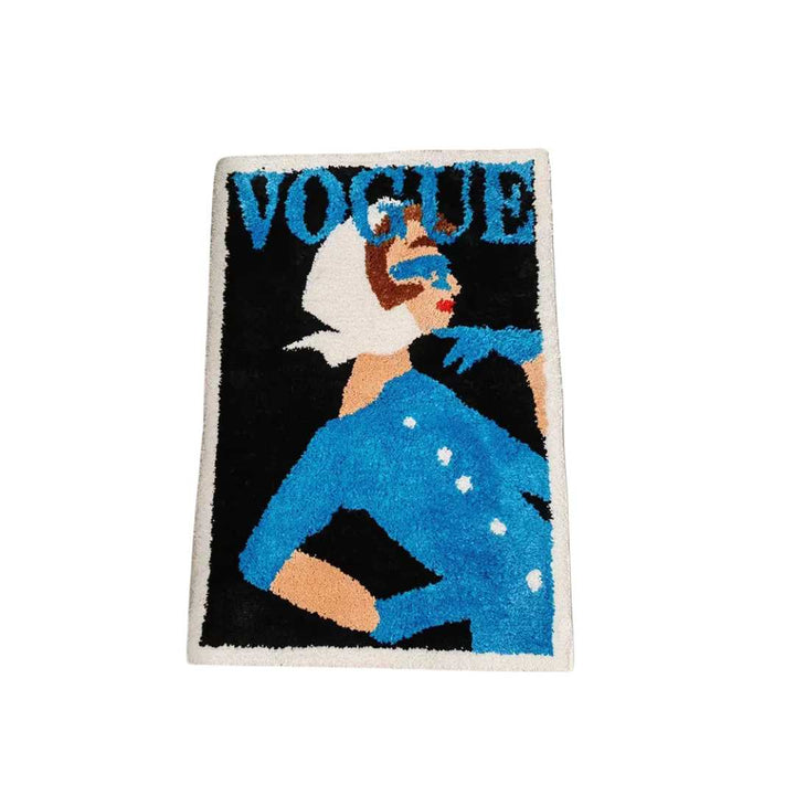 Getufteter Teppich mit Vintage-Muster in einer stilvollen Wohnumgebung
