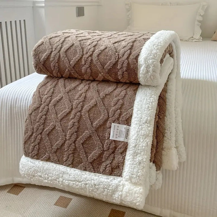 Sherpa Fleece Blanket – Reversible Fleece Blanket for All Seasons