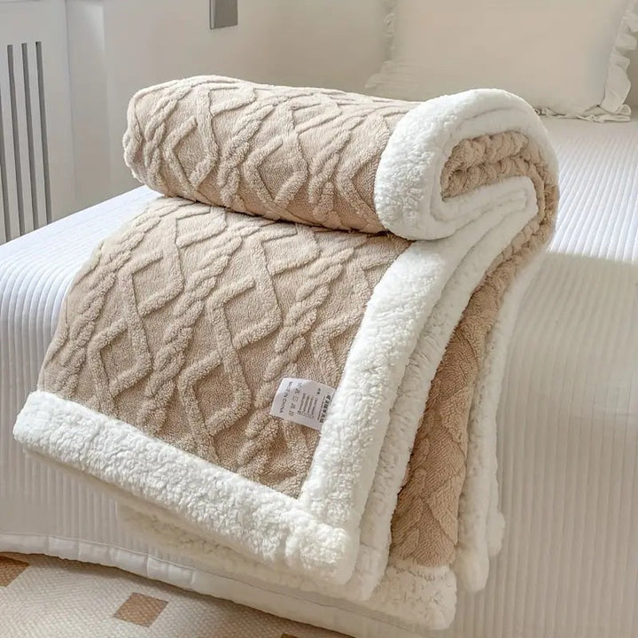 Sherpa Fleece Blanket – Reversible Fleece Blanket for All Seasons
