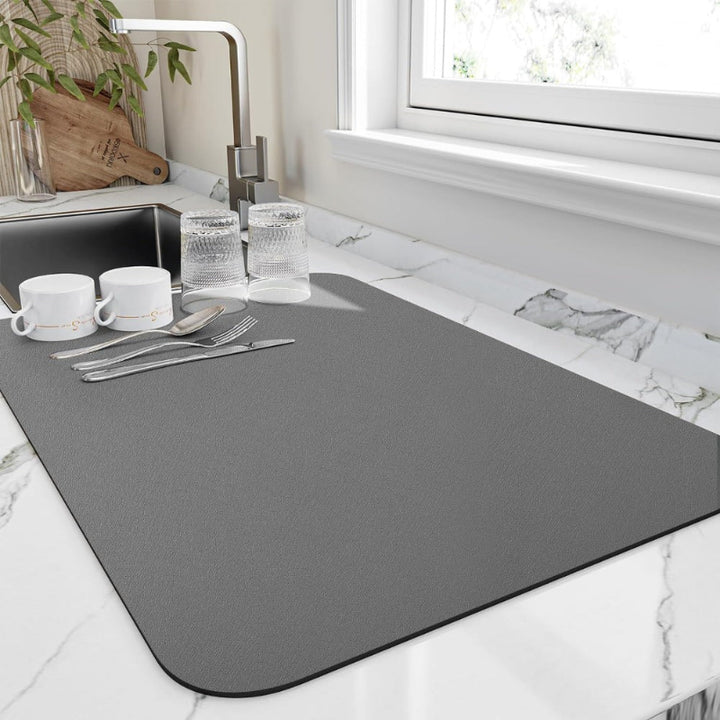 Quick-drying draining mat – kitchen mat made of diatomite for dishes