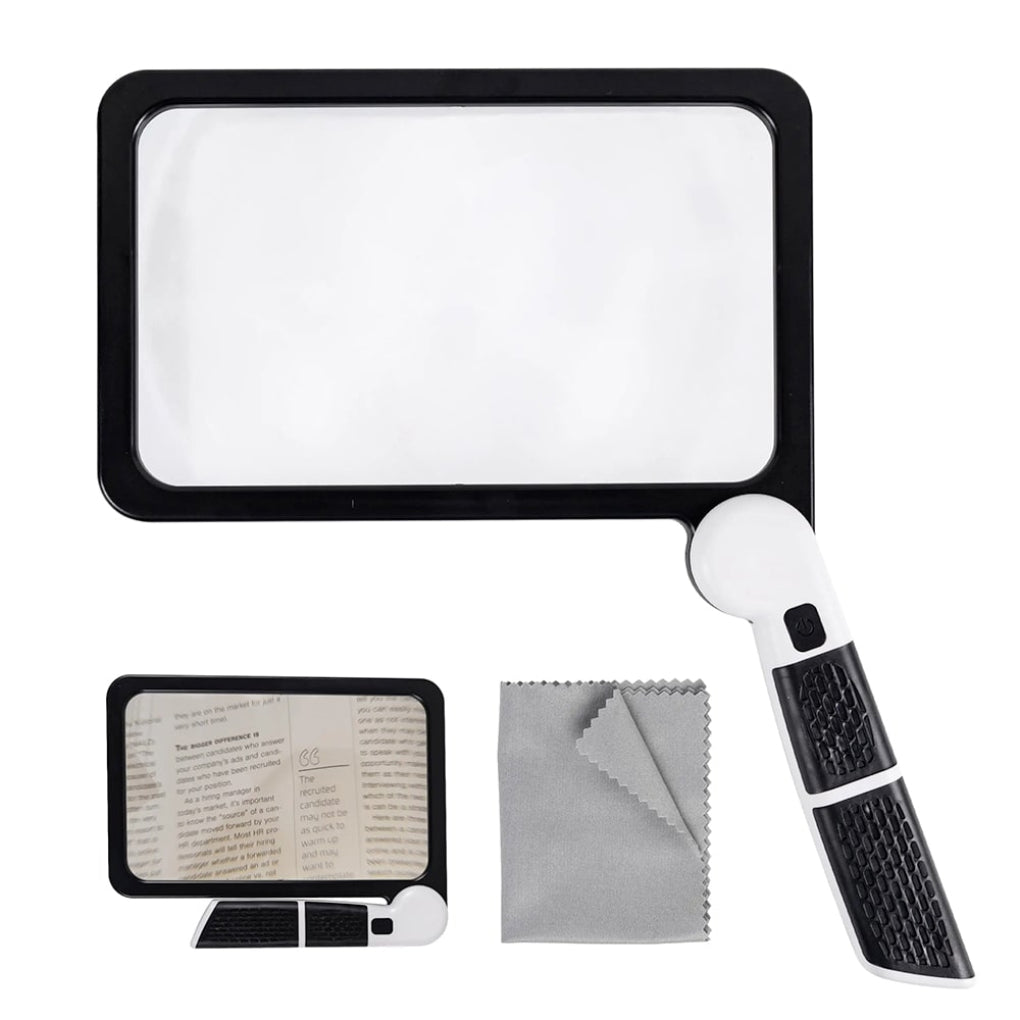 Handy full-page magnifying glass for precise reading and working