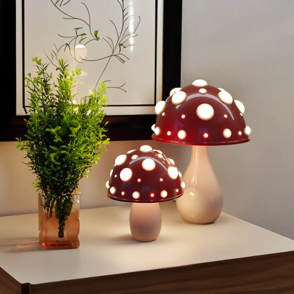 Dimmable Pilz-Tischlampe mit warmem Licht für Schlafzimmer und Wohnzimmer