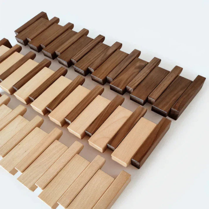 Wooden wall hook - Stylish piano-style coat hook for hallway, office and bedroom