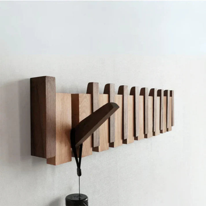 Wooden wall hook - Stylish piano-style coat hook for hallway, office and bedroom