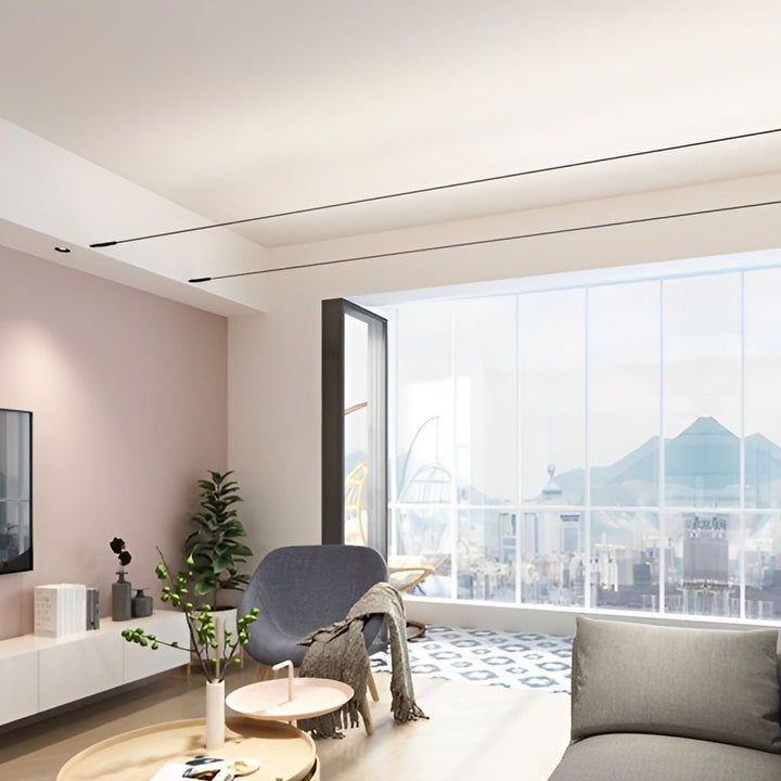 LED ceiling light with 360° rotatable light bar – modern, flat &amp; dimmable
