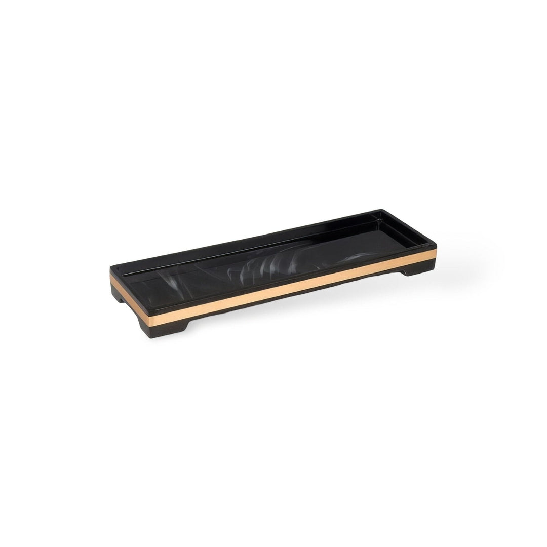 Badezimmer Set In Marmoroptik Schwarz Mit Goldakzenten