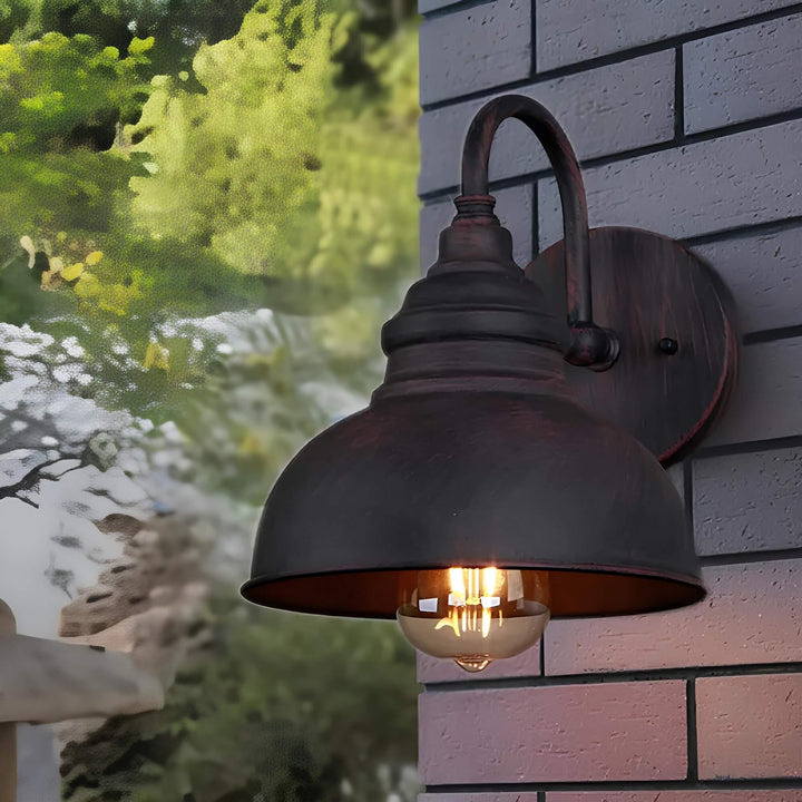 Vintage-Style Outdoor Wall Lantern - Rust-Resistant Exterior Wall Light for Patios and Gardens-1