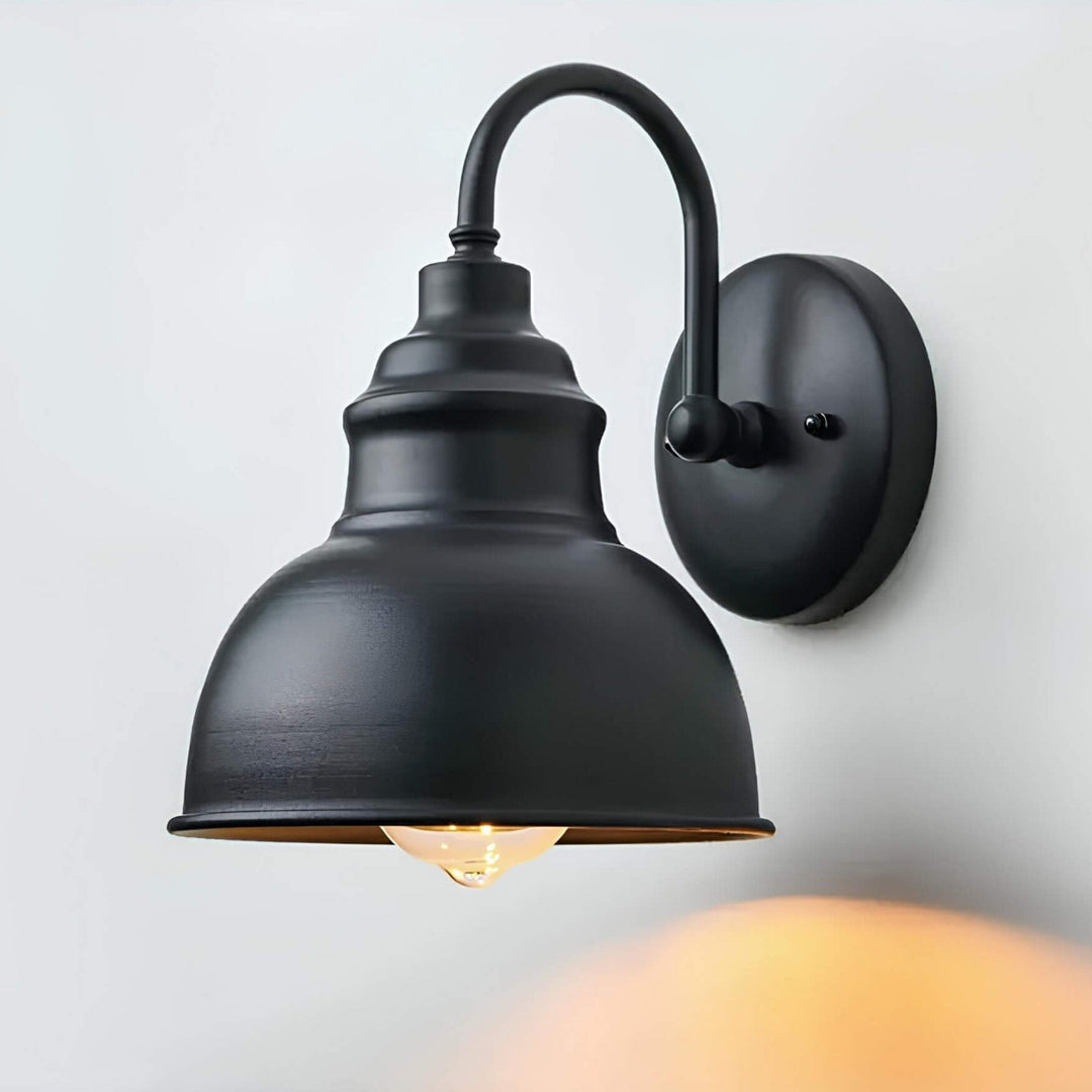 Vintage weatherproof outdoor wall light in lantern style for terrace and garden