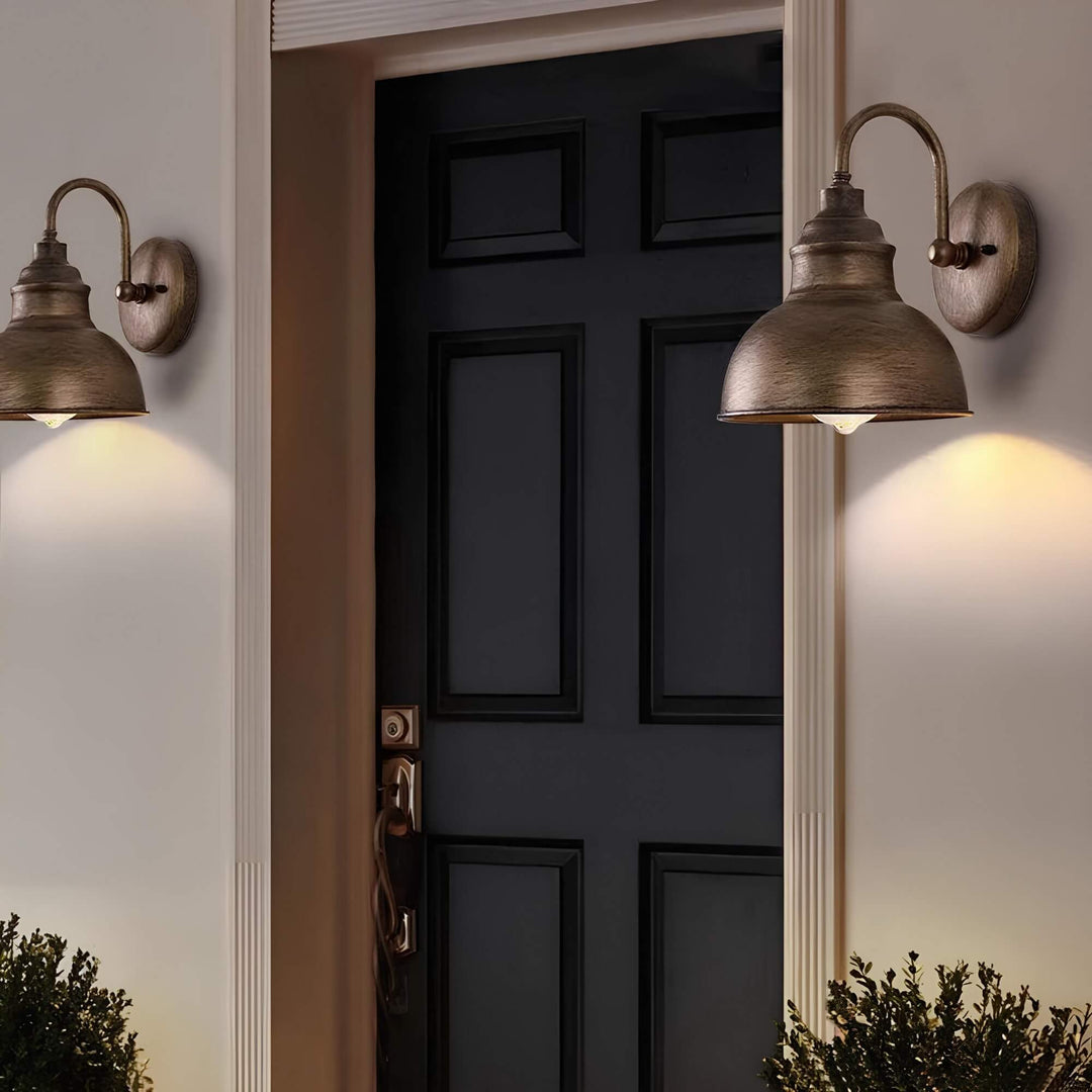 Vintage weatherproof outdoor wall light in lantern style for terrace and garden