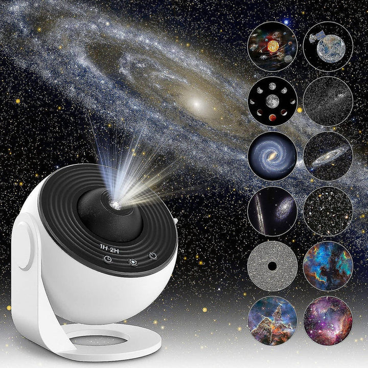 LED star projector with 13 projections for home use